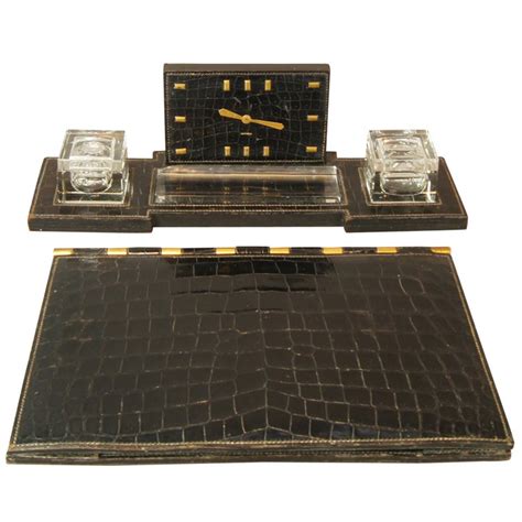 hermes leather desk accessories|authentic Hermes desk sets.